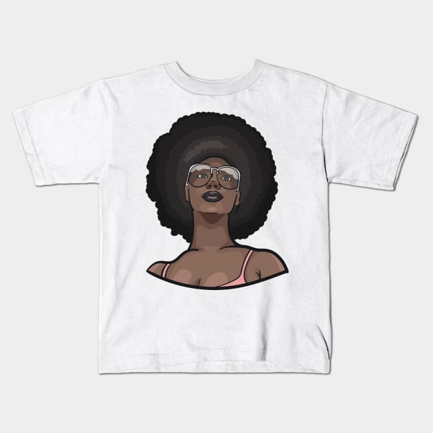 Strong Black Woman Kids T-Shirt by NaturallyBlack